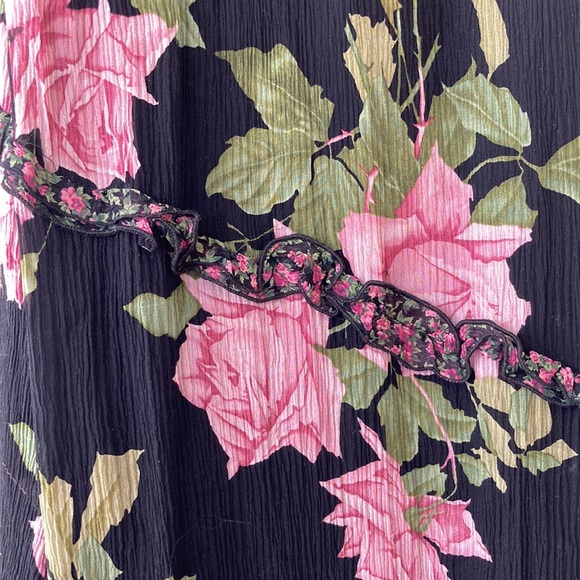 Betsy Johnson spaghetti strap asymmetrical floral 90s 00s Y2K Rory Gilmore Girls - Picture 2 of 12